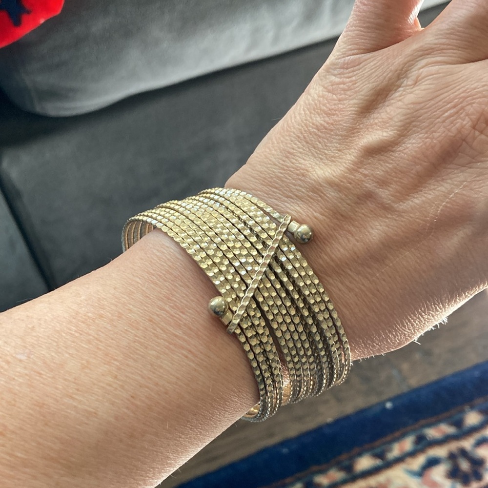 Vintage MCM gold spiral bracelet